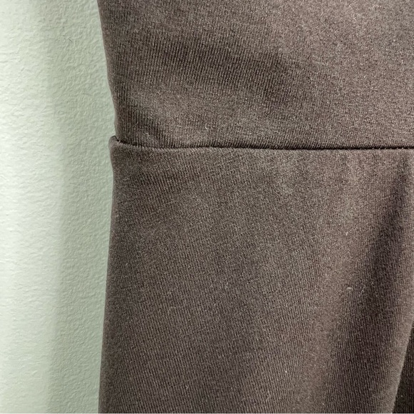 Weekend Max Mara quiet luxury brown jersey knit v neck high low hem midi dress - Picture 10 of 12